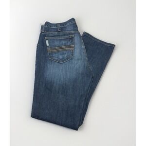 Cinch Silver Label Jeans Mens 33x32 Blue Denim Slim Straight Cowboy Western